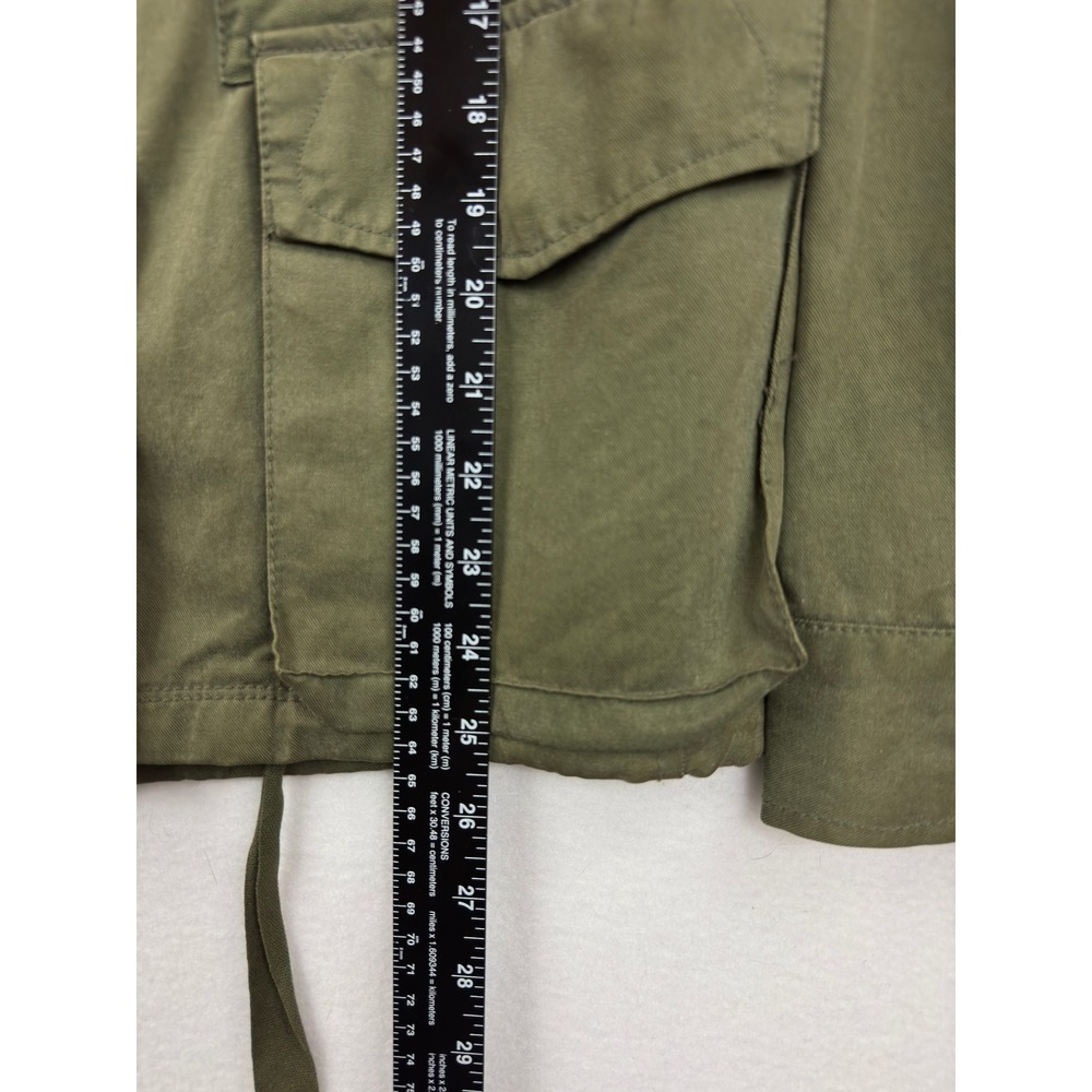JCP Utility Jacket Womens Small Olive Green Military Field Coat Grunge Punk - Picture 10 of 13